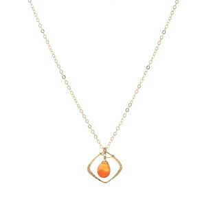 Judith Bright Rockdrop Elean Necklace Orange 14k Gold-Filled